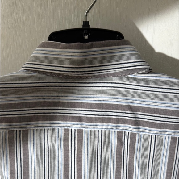 THOMAS DEAN LARGE Men's Striped Button-Up Shirt: EXCELLENT CONDITION - Picture 5 of 5